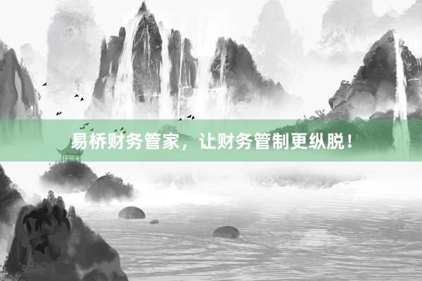 易桥财务管家，让财务管制更纵脱！